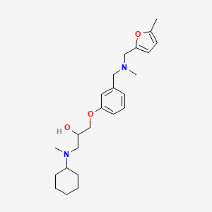 molecular formula C24H36N2O3 B3809076 1-[cyclohexyl(methyl)amino]-3-[3-({methyl[(5-methyl-2-furyl)methyl]amino}methyl)phenoxy]-2-propanol 