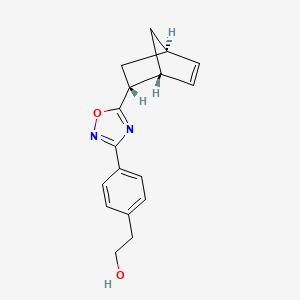 molecular formula C17H18N2O2 B3809093 2-(4-{5-[(1R*,2S*,4R*)-bicyclo[2.2.1]hept-5-en-2-yl]-1,2,4-oxadiazol-3-yl}phenyl)ethanol 