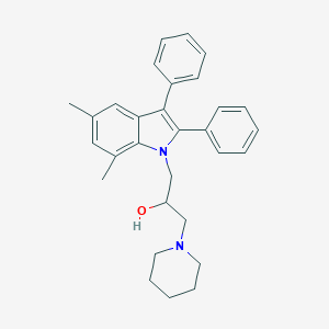 1-(5,7-dimethyl-2,3-diphenyl-1H-indol-1-yl)-3-(1-piperidinyl)-2-propanol