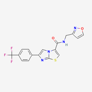N-(3-isoxazolylmethyl)-6-[4-(trifluoromethyl)phenyl]imidazo[2,1-b][1,3]thiazole-3-carboxamide