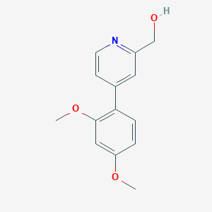 molecular formula C14H15NO3 B3809107 [4-(2,4-dimethoxyphenyl)pyridin-2-yl]methanol 