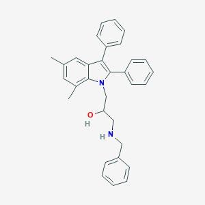 1-(benzylamino)-3-(5,7-dimethyl-2,3-diphenyl-1H-indol-1-yl)-2-propanol