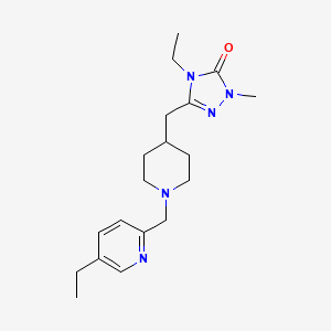 4-ethyl-5-({1-[(5-ethylpyridin-2-yl)methyl]piperidin-4-yl}methyl)-2-methyl-2,4-dihydro-3H-1,2,4-triazol-3-one
