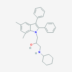 molecular formula C31H36N2O B380913 1-(cyclohexylamino)-3-(5,7-dimethyl-2,3-diphenyl-1H-indol-1-yl)-2-propanol 