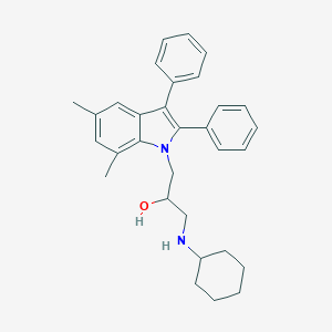 1-(cyclohexylamino)-3-(5,7-dimethyl-2,3-diphenyl-1H-indol-1-yl)-2-propanol