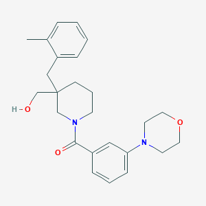 molecular formula C25H32N2O3 B3809136 {3-(2-methylbenzyl)-1-[3-(4-morpholinyl)benzoyl]-3-piperidinyl}methanol 