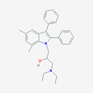 molecular formula C29H34N2O B380914 1-(diethylamino)-3-(5,7-dimethyl-2,3-diphenyl-1H-indol-1-yl)propan-2-ol 