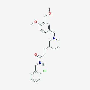 N-(2-chlorobenzyl)-3-{1-[4-methoxy-3-(methoxymethyl)benzyl]-3-piperidinyl}propanamide