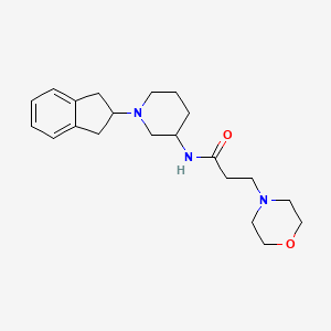 molecular formula C21H31N3O2 B3809152 N-[1-(2,3-dihydro-1H-inden-2-yl)-3-piperidinyl]-3-(4-morpholinyl)propanamide 