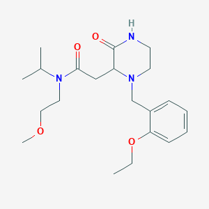 2-[1-(2-ethoxybenzyl)-3-oxo-2-piperazinyl]-N-isopropyl-N-(2-methoxyethyl)acetamide