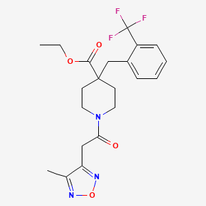 ethyl 1-[(4-methyl-1,2,5-oxadiazol-3-yl)acetyl]-4-[2-(trifluoromethyl)benzyl]-4-piperidinecarboxylate