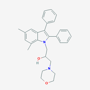 1-(5,7-dimethyl-2,3-diphenyl-1H-indol-1-yl)-3-(4-morpholinyl)-2-propanol