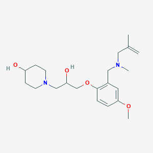 1-[2-hydroxy-3-(4-methoxy-2-{[methyl(2-methyl-2-propen-1-yl)amino]methyl}phenoxy)propyl]-4-piperidinol