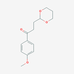 molecular formula C14H18O4 B038092 3-(1,3-Dioxan-2-YL)-4'-methoxypropiophenone CAS No. 121789-38-6