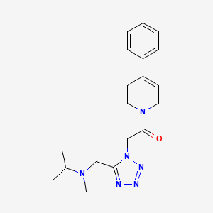 molecular formula C19H26N6O B3809208 N-methyl-N-({1-[2-oxo-2-(4-phenyl-3,6-dihydro-1(2H)-pyridinyl)ethyl]-1H-tetrazol-5-yl}methyl)-2-propanamine 