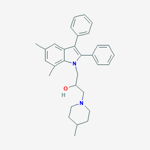molecular formula C31H36N2O B380921 1-(5,7-dimethyl-2,3-diphenyl-1H-indol-1-yl)-3-(4-methyl-1-piperidinyl)-2-propanol 