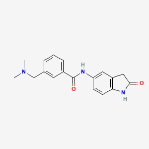 molecular formula C18H19N3O2 B3809235 3-[(dimethylamino)methyl]-N-(2-oxo-2,3-dihydro-1H-indol-5-yl)benzamide trifluoroacetate 