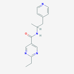 2-ethyl-N-(1-methyl-2-pyridin-4-ylethyl)pyrimidine-5-carboxamide