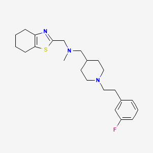molecular formula C23H32FN3S B3809246 ({1-[2-(3-fluorophenyl)ethyl]-4-piperidinyl}methyl)methyl(4,5,6,7-tetrahydro-1,3-benzothiazol-2-ylmethyl)amine 