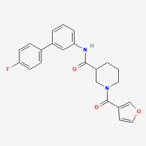 molecular formula C23H21FN2O3 B3809251 N-(4'-fluoro-3-biphenylyl)-1-(3-furoyl)-3-piperidinecarboxamide 