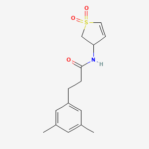 molecular formula C15H19NO3S B3809269 3-(3,5-dimethylphenyl)-N-(1,1-dioxido-2,3-dihydro-3-thienyl)propanamide 