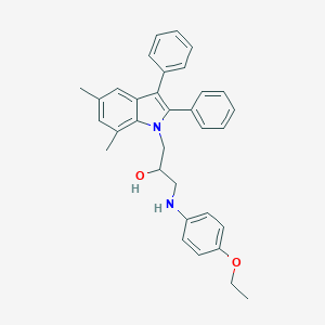 molecular formula C33H34N2O2 B380929 1-(5,7-dimethyl-2,3-diphenyl-1H-indol-1-yl)-3-[(4-ethoxyphenyl)amino]propan-2-ol 