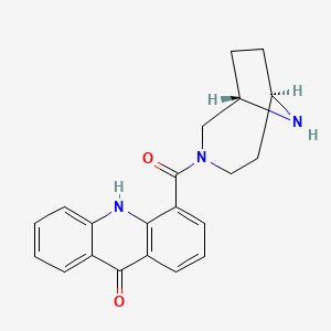 molecular formula C21H21N3O2 B3809315 4-[rel-(1S,6R)-3,9-diazabicyclo[4.2.1]non-3-ylcarbonyl]-9(10H)-acridinone hydrochloride 
