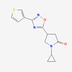 1-cyclopropyl-4-[3-(3-thienyl)-1,2,4-oxadiazol-5-yl]-2-pyrrolidinone