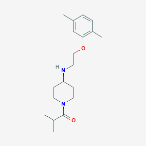 molecular formula C19H30N2O2 B3809354 N-[2-(2,5-dimethylphenoxy)ethyl]-1-isobutyrylpiperidin-4-amine 