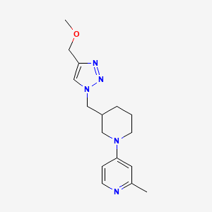 molecular formula C16H23N5O B3809360 4-(3-{[4-(methoxymethyl)-1H-1,2,3-triazol-1-yl]methyl}-1-piperidinyl)-2-methylpyridine trifluoroacetate 