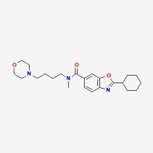 molecular formula C23H33N3O3 B3809371 2-cyclohexyl-N-methyl-N-[4-(4-morpholinyl)butyl]-1,3-benzoxazole-6-carboxamide 