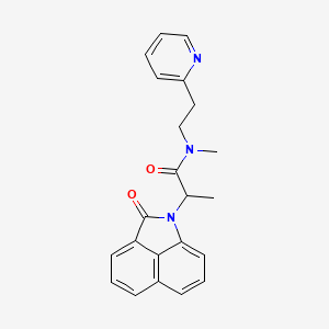 molecular formula C22H21N3O2 B3809396 N-methyl-2-(2-oxobenzo[cd]indol-1(2H)-yl)-N-(2-pyridin-2-ylethyl)propanamide 