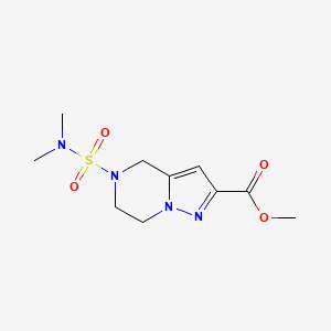 molecular formula C10H16N4O4S B3809399 methyl 5-[(dimethylamino)sulfonyl]-4,5,6,7-tetrahydropyrazolo[1,5-a]pyrazine-2-carboxylate 