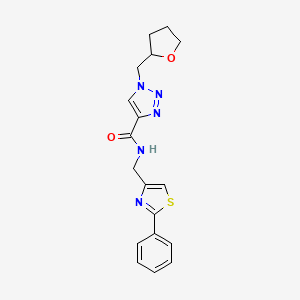 molecular formula C18H19N5O2S B3809411 N-[(2-phenyl-1,3-thiazol-4-yl)methyl]-1-(tetrahydro-2-furanylmethyl)-1H-1,2,3-triazole-4-carboxamide 