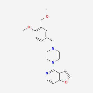 molecular formula C21H25N3O3 B3809416 4-{4-[4-methoxy-3-(methoxymethyl)benzyl]piperazin-1-yl}furo[3,2-c]pyridine 