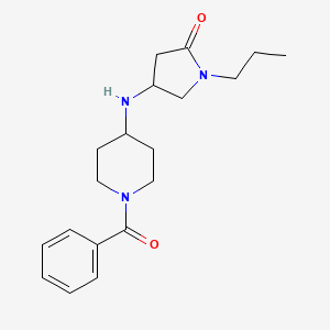 molecular formula C19H27N3O2 B3809438 4-[(1-benzoylpiperidin-4-yl)amino]-1-propylpyrrolidin-2-one 
