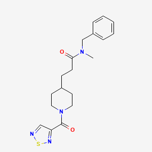 molecular formula C19H24N4O2S B3809462 N-benzyl-N-methyl-3-[1-(1,2,5-thiadiazol-3-ylcarbonyl)-4-piperidinyl]propanamide 