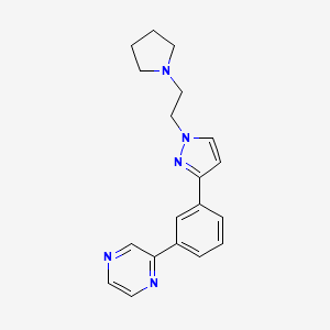 2-(3-{1-[2-(1-pyrrolidinyl)ethyl]-1H-pyrazol-3-yl}phenyl)pyrazine