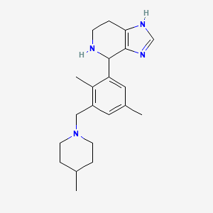 molecular formula C21H30N4 B3809504 4-{2,5-dimethyl-3-[(4-methylpiperidin-1-yl)methyl]phenyl}-4,5,6,7-tetrahydro-1H-imidazo[4,5-c]pyridine 