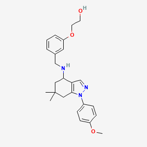 2-[3-({[1-(4-methoxyphenyl)-6,6-dimethyl-4,5,6,7-tetrahydro-1H-indazol-4-yl]amino}methyl)phenoxy]ethanol