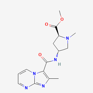 methyl (2S,4R)-1-methyl-4-{[(2-methylimidazo[1,2-a]pyrimidin-3-yl)carbonyl]amino}pyrrolidine-2-carboxylate