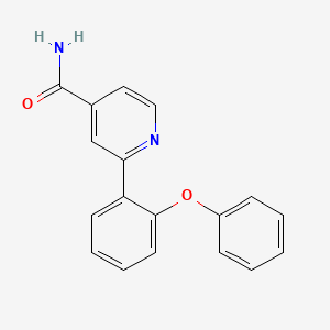 molecular formula C18H14N2O2 B3809567 2-(2-phenoxyphenyl)isonicotinamide 