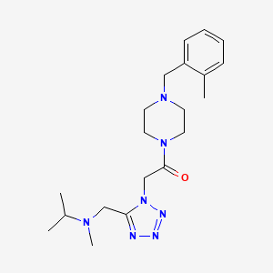 molecular formula C20H31N7O B3809568 N-methyl-N-[(1-{2-[4-(2-methylbenzyl)-1-piperazinyl]-2-oxoethyl}-1H-tetrazol-5-yl)methyl]-2-propanamine 