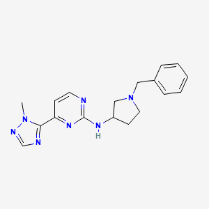 N-(1-benzylpyrrolidin-3-yl)-4-(1-methyl-1H-1,2,4-triazol-5-yl)pyrimidin-2-amine