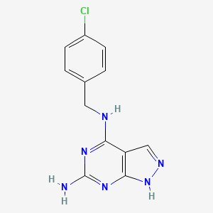 N~4~-(4-chlorobenzyl)-1H-pyrazolo[3,4-d]pyrimidine-4,6-diamine