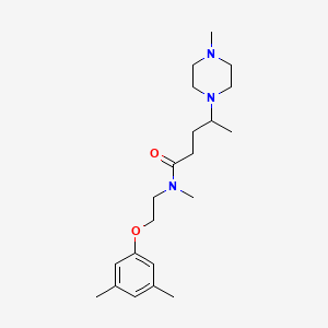 N-[2-(3,5-dimethylphenoxy)ethyl]-N-methyl-4-(4-methylpiperazin-1-yl)pentanamide