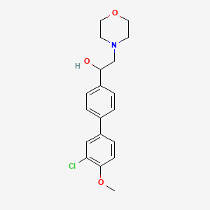 molecular formula C19H22ClNO3 B3809632 1-(3'-chloro-4'-methoxybiphenyl-4-yl)-2-morpholin-4-ylethanol 
