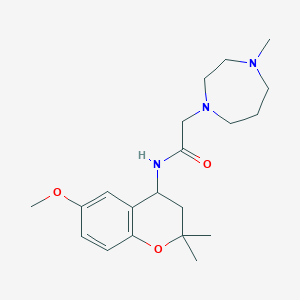 N-(6-methoxy-2,2-dimethyl-3,4-dihydro-2H-chromen-4-yl)-2-(4-methyl-1,4-diazepan-1-yl)acetamide