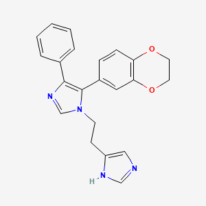 5-(2,3-dihydro-1,4-benzodioxin-6-yl)-1-[2-(1H-imidazol-4-yl)ethyl]-4-phenyl-1H-imidazole