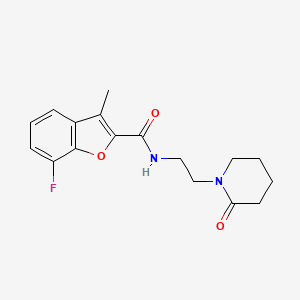 7-fluoro-3-methyl-N-[2-(2-oxo-1-piperidinyl)ethyl]-1-benzofuran-2-carboxamide